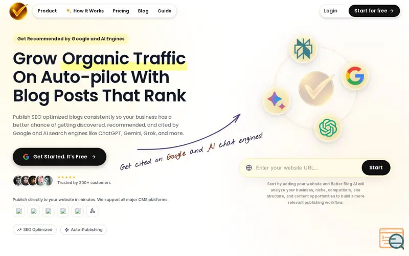 Screenshot of Better Blog AI
