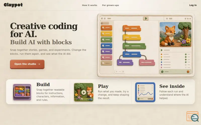 Screenshot of Claypot — Learn. Build. AI