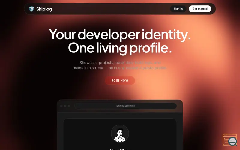 Screenshot of Shiplog