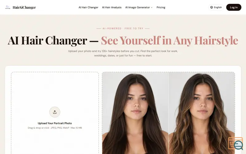 Screenshot of AI Hair Changer