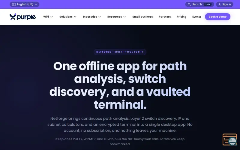 Screenshot of Netforge, a launch using MongoDB Atlas