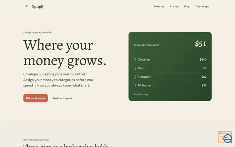 Screenshot of Sprigly — Calm, Privacy-focused
