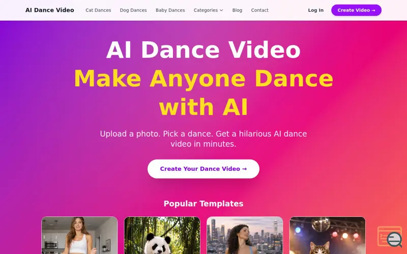 Screenshot of AI Dance Video