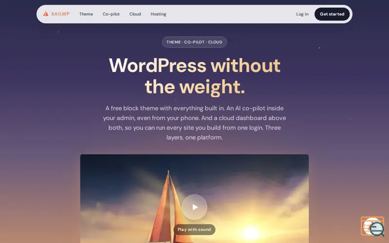 Screenshot of SailWP