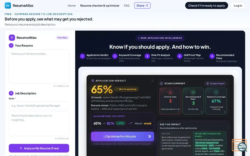 Screenshot of ResumeAtlas