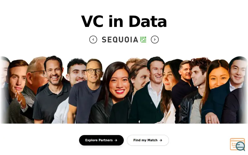 Screenshot of VCinData