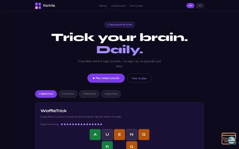 Screenshot of Tictric