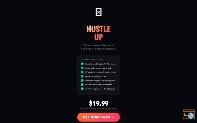 Screenshot of HustleUp
