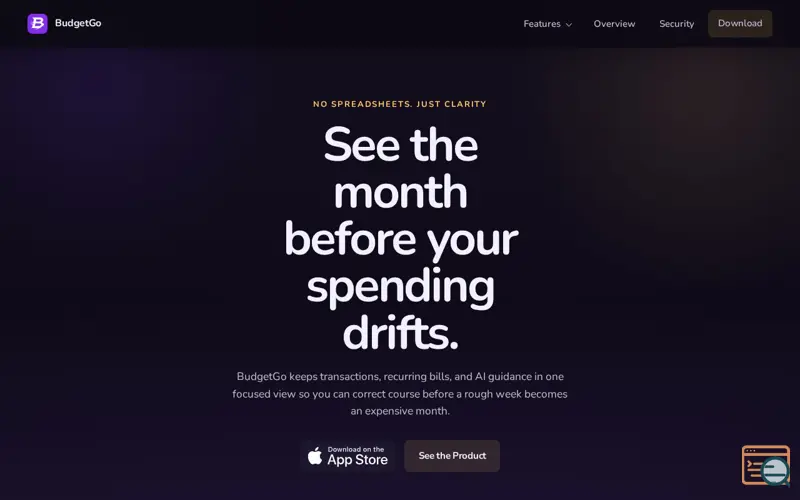 Screenshot of BudgetGo