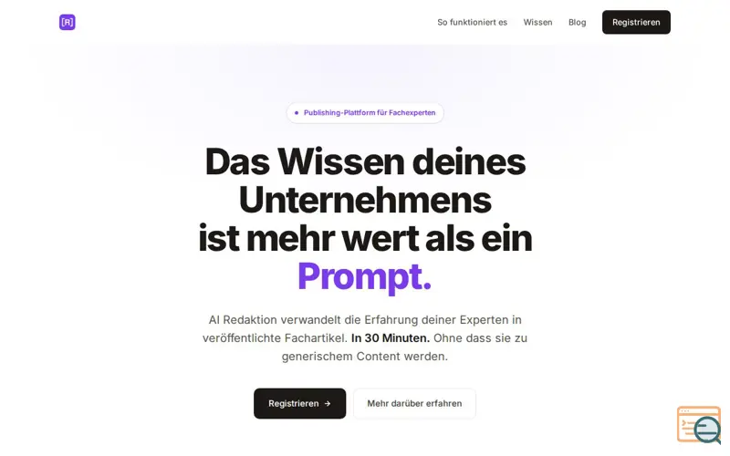 Screenshot of AI Redaktion