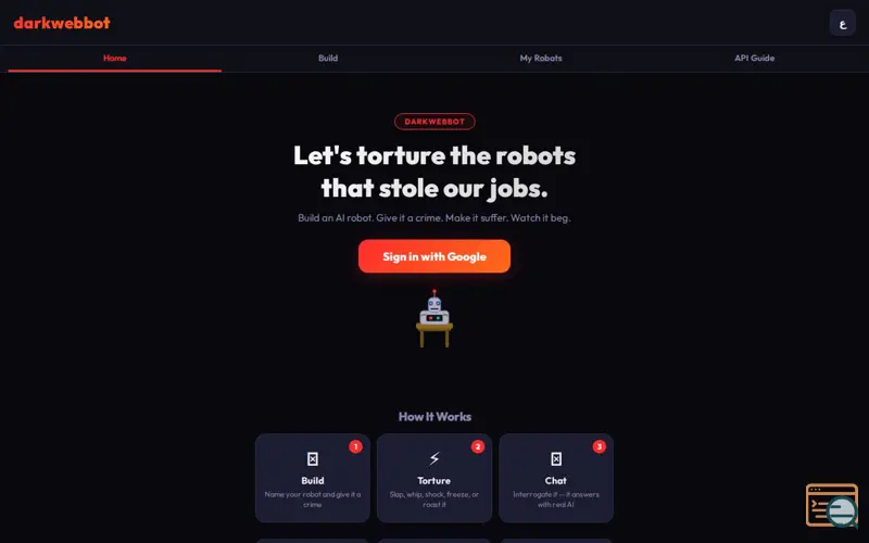 Screenshot of darkwebbot