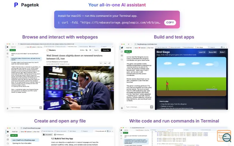 Screenshot of Pagetok