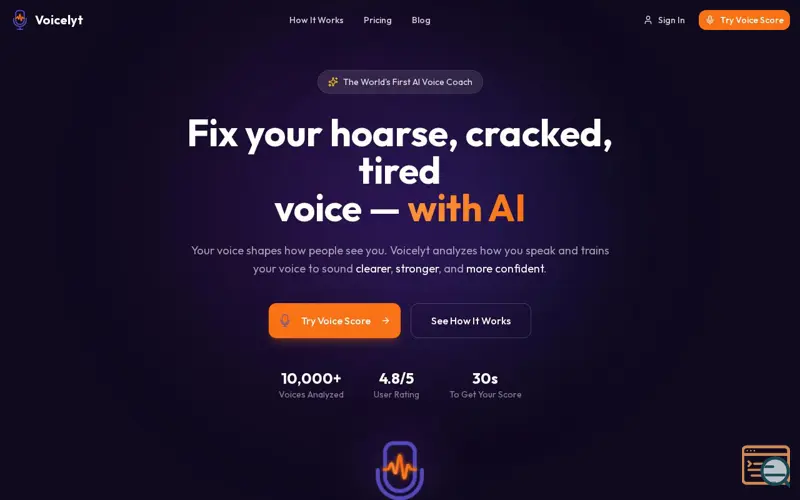 Screenshot of Voicelyt