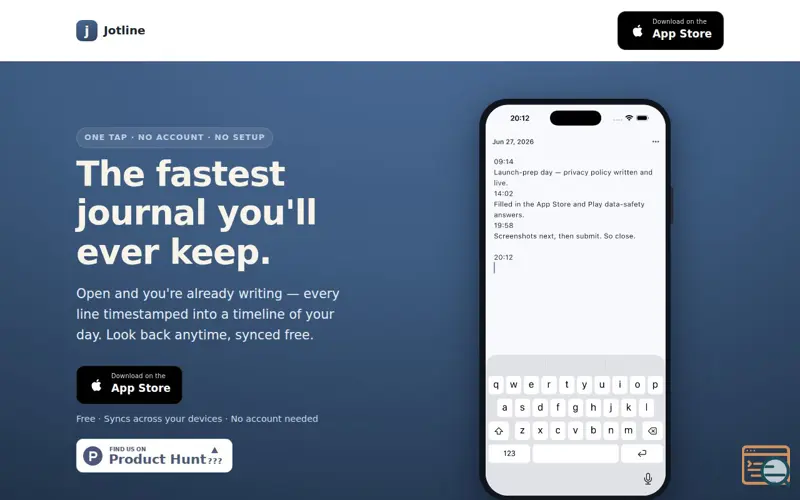 Screenshot of Jotline