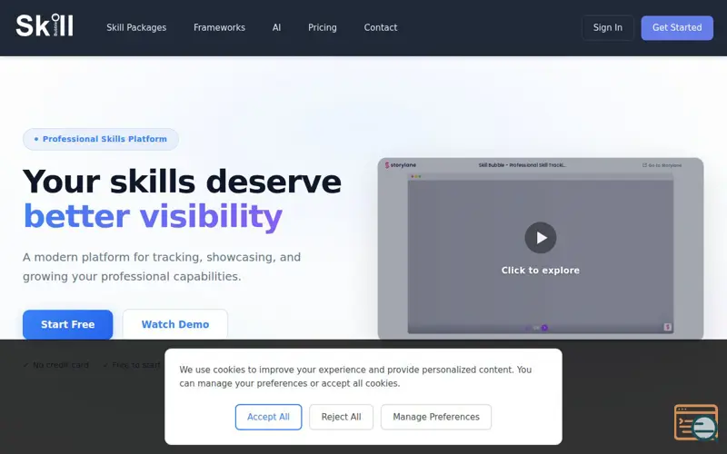 Screenshot of Skill Bubble