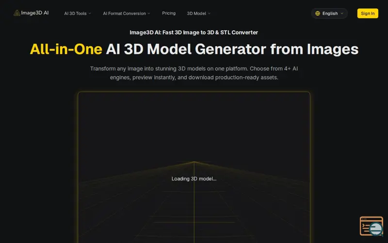 Screenshot of Aiimageto3d