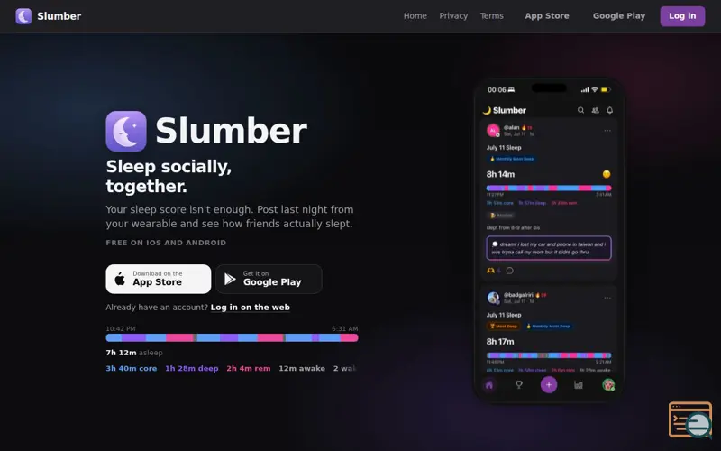 Screenshot of Slumber