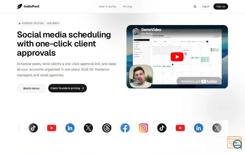 Screenshot of IndiePost