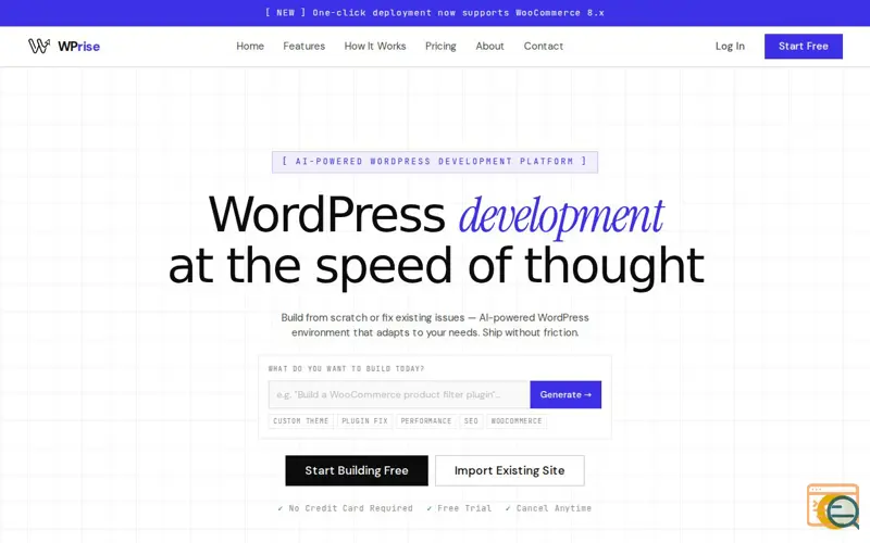 Screenshot of WPrise