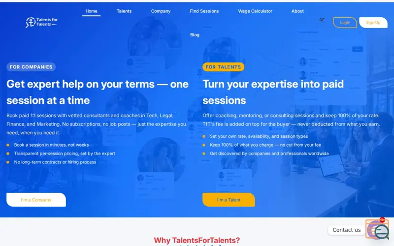 Screenshot of Talents For Talents