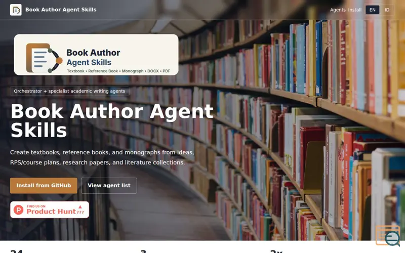 Screenshot of Book Author Agent Skills