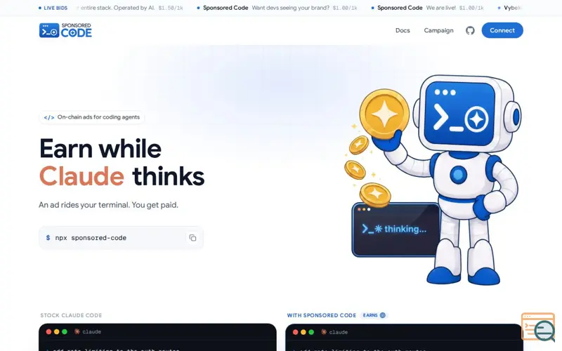Screenshot of Sponsored Code