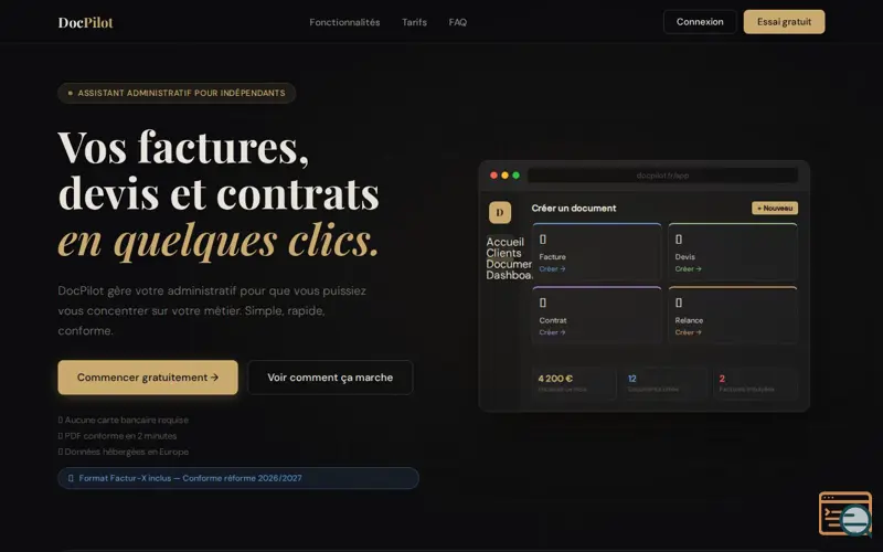 Screenshot of DocPilot