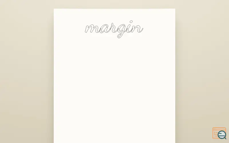 Screenshot of margin