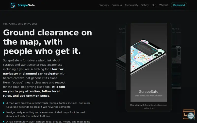 Screenshot of ScrapeSafe