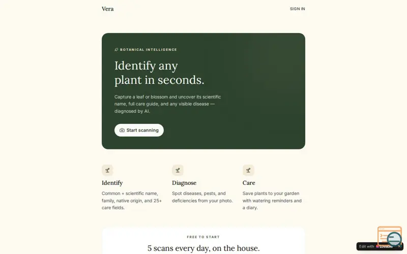 Screenshot of Verta