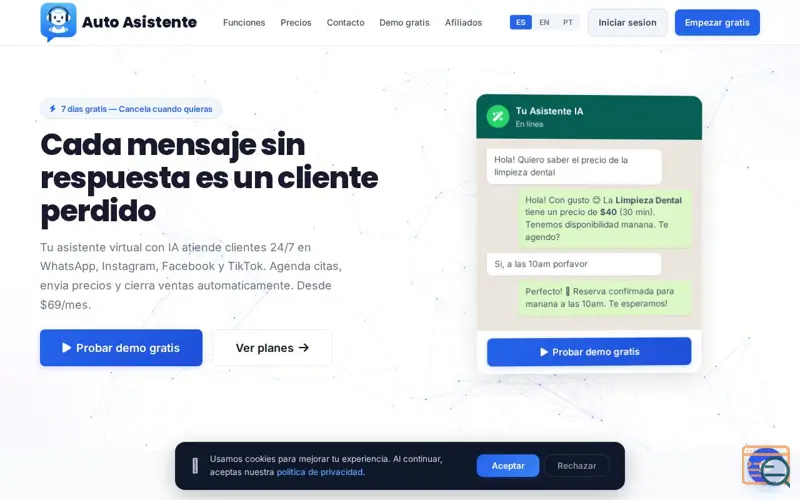 Screenshot of Auto Asistente