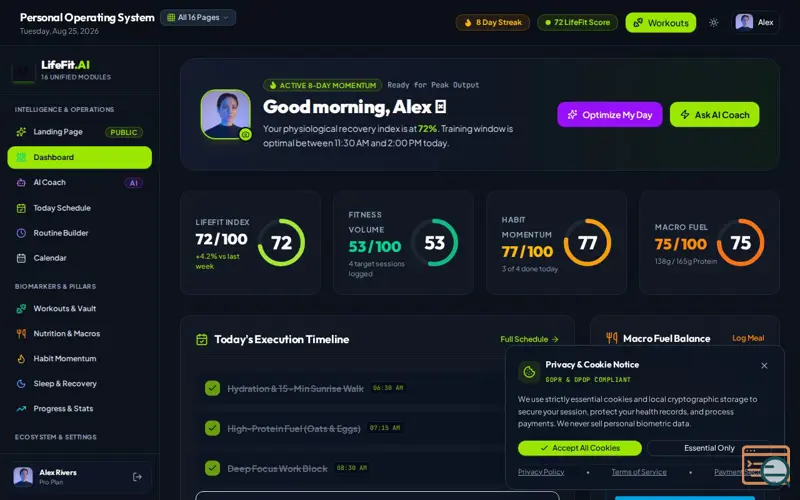 Screenshot of Lifefit AI 