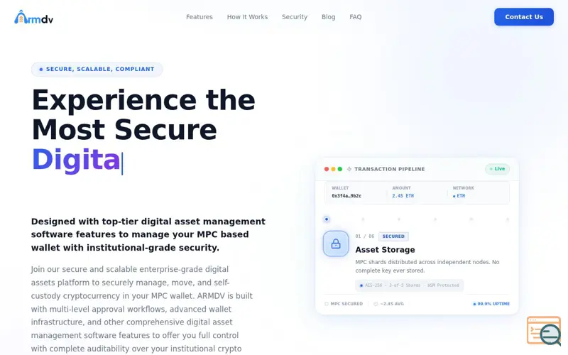 Screenshot of ARMDV