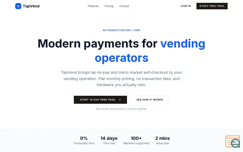 Screenshot of TapVend