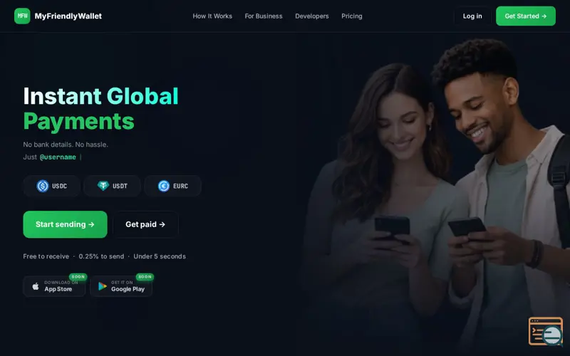 Screenshot of MyFriendlyWallet