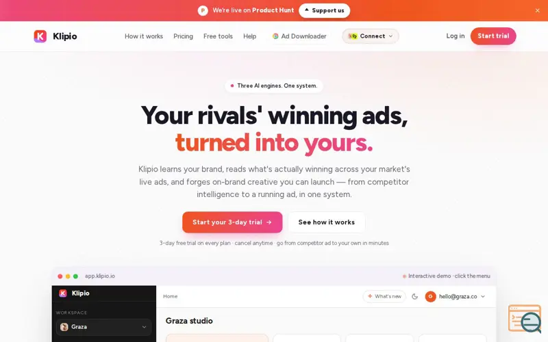 Screenshot of Klipio