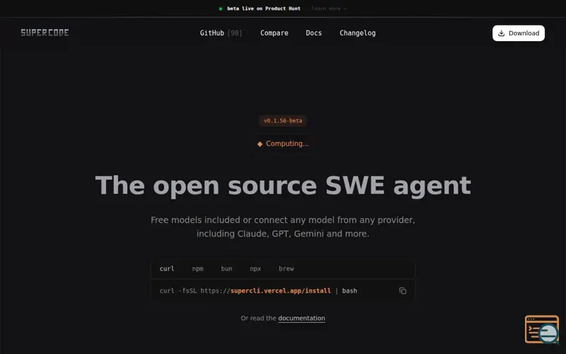 Screenshot of Supercode