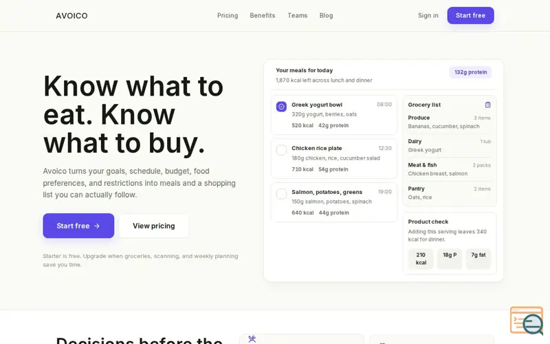 Screenshot of Avoico