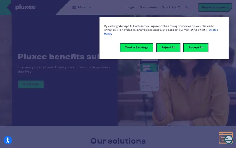 Screenshot of Pluxee India