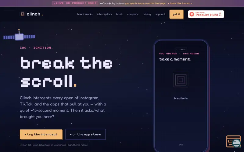 Screenshot of Clinch