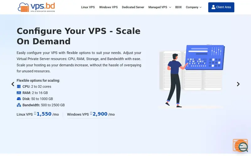 Screenshot of vps.bd