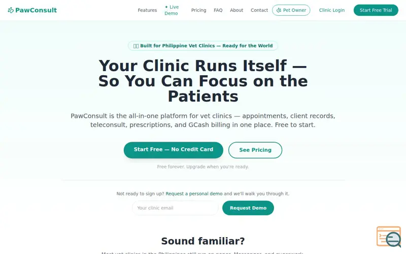 Screenshot of PawConsult