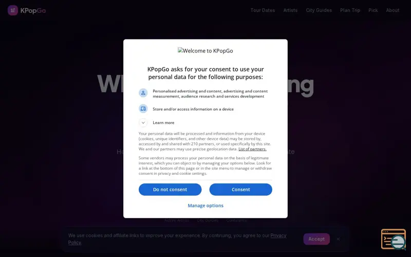 Screenshot of KPopGo