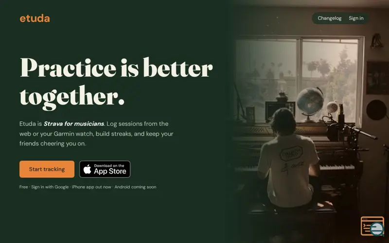 Screenshot of Etuda | The practice tracker for musicians