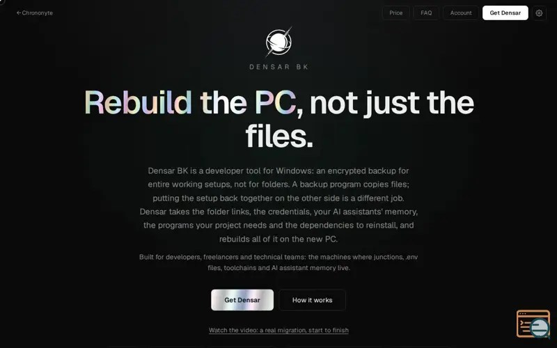 Screenshot of Densar BK