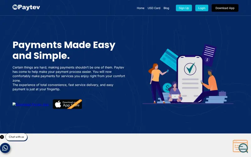 Screenshot of Paytev.com
