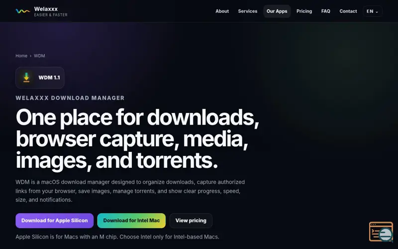 Screenshot of WDM
