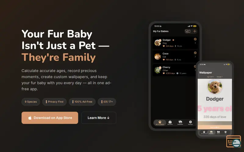 Screenshot of Fur Baby Companion — Pet Age Tracker