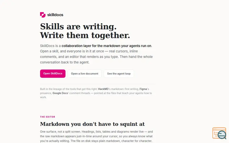 Screenshot of Skilldocs