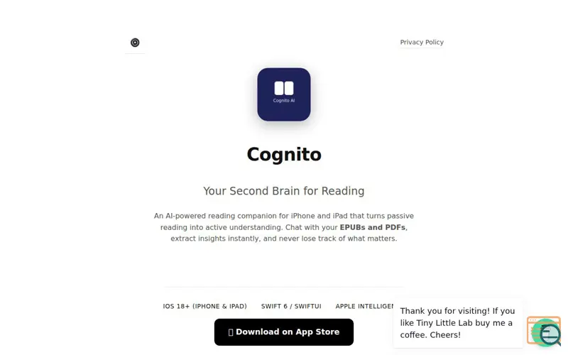 Screenshot of Cognito — AI Reading Companion